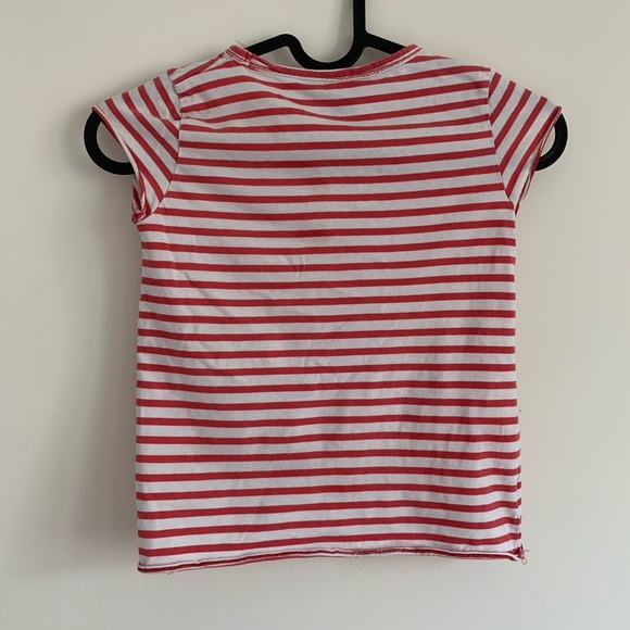 Ralph Lauren Striped Ruffle Tee - Picture 2 of 4